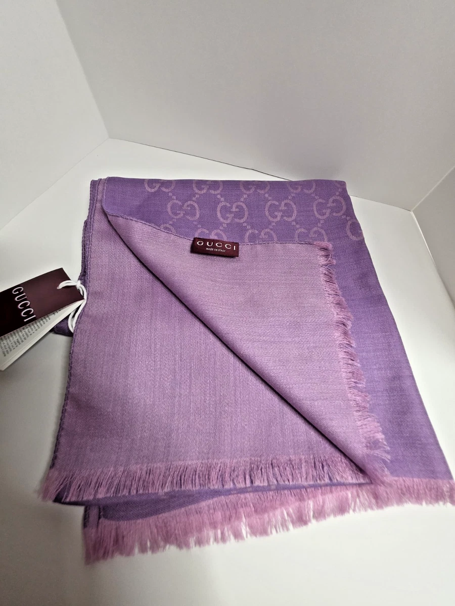 GUCCI グッチ ストール 紫 140x140 GUCCI（グッチ） ストール 5カラー