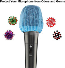 200 PCS 100 Pack Microphone Hygiene Covers Disposable Non-woven Handheld Mic M