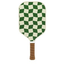 Picklish Pickleball Checks Paddle | Fiberglass Surface with One Size, Green
