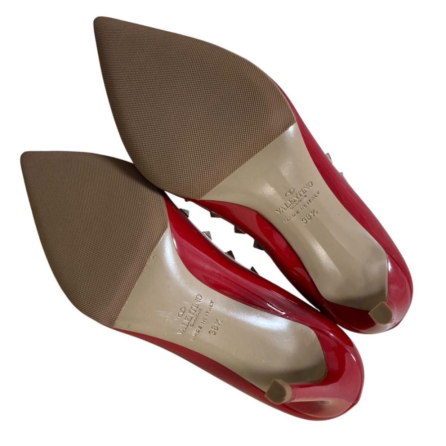Valentino Garavani Pumps Heel Studded Leather Red EU38.5/US8.5 116200c thumbnail 6