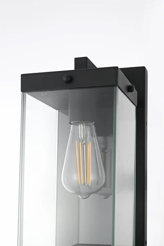 Elegant Lighting Julien 6" Outdoor Wall Sconce in Black - Picture 5 of 8