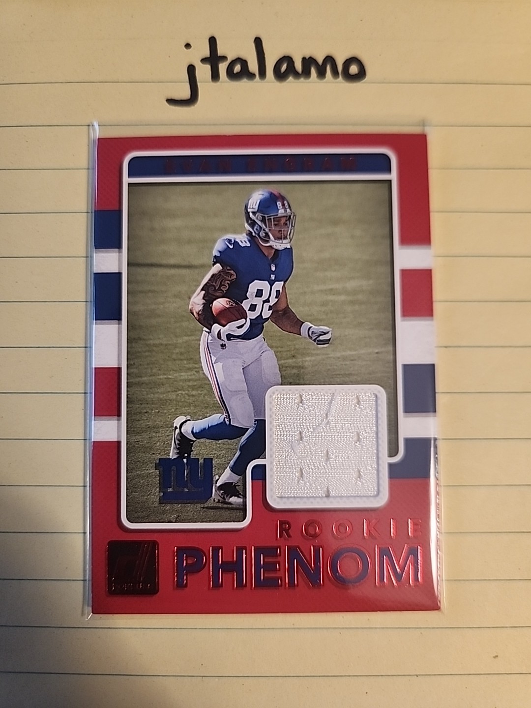 Evan Engram Panini Donruss Rookie Threads #10 Red