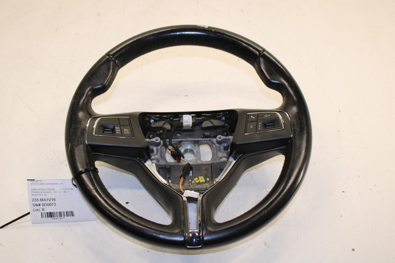 2014-21 Maserati Ghibli S Q4 3.0L AWD Steering Wheel Leather w/ Control Buttons
