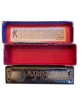 Vintage M. Hohner Marine Band Harmonica No. 1896 Key Of C Original Box Germany
