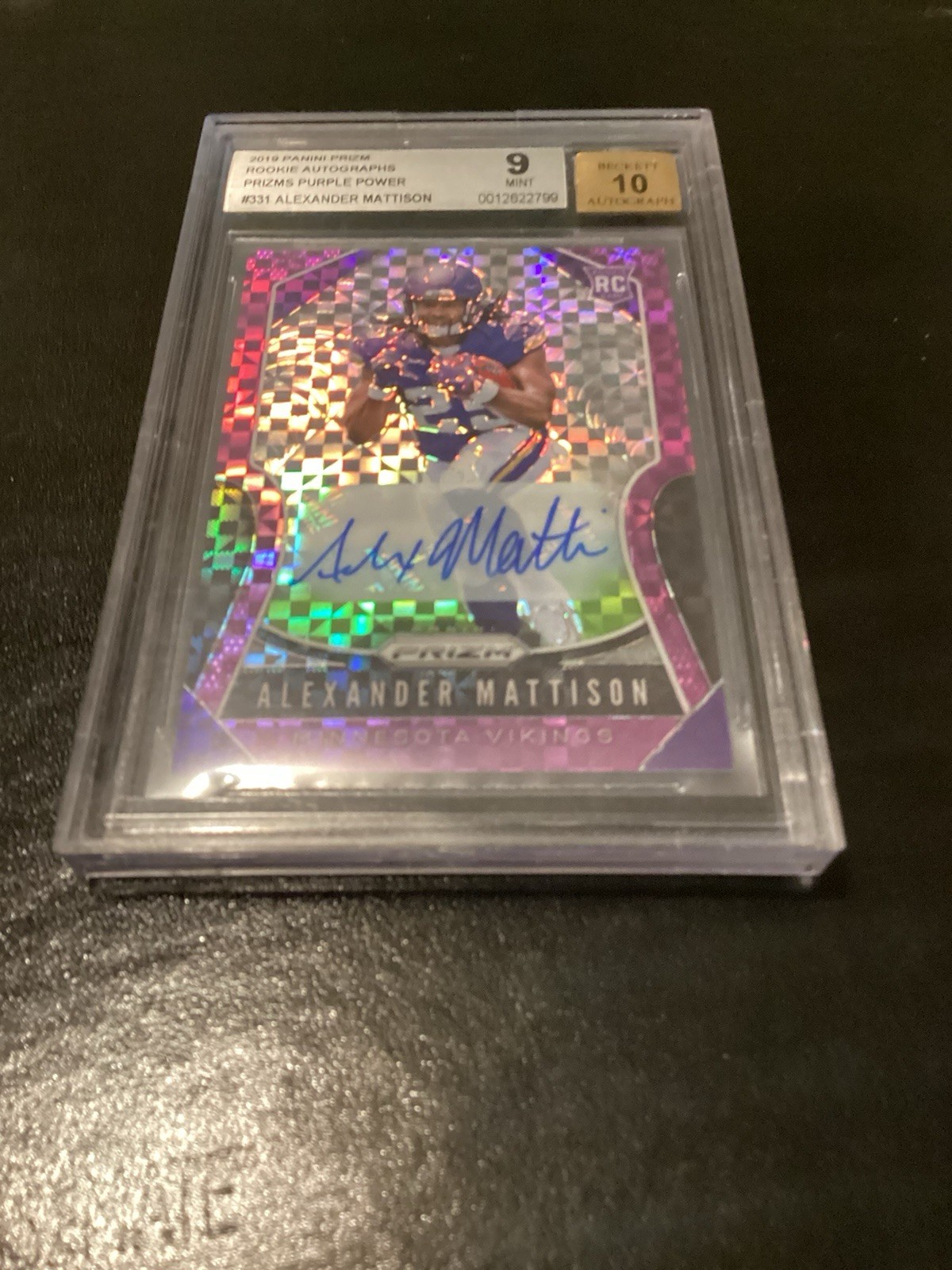 Alexander Mattison Panini Prizm #331 Autograph