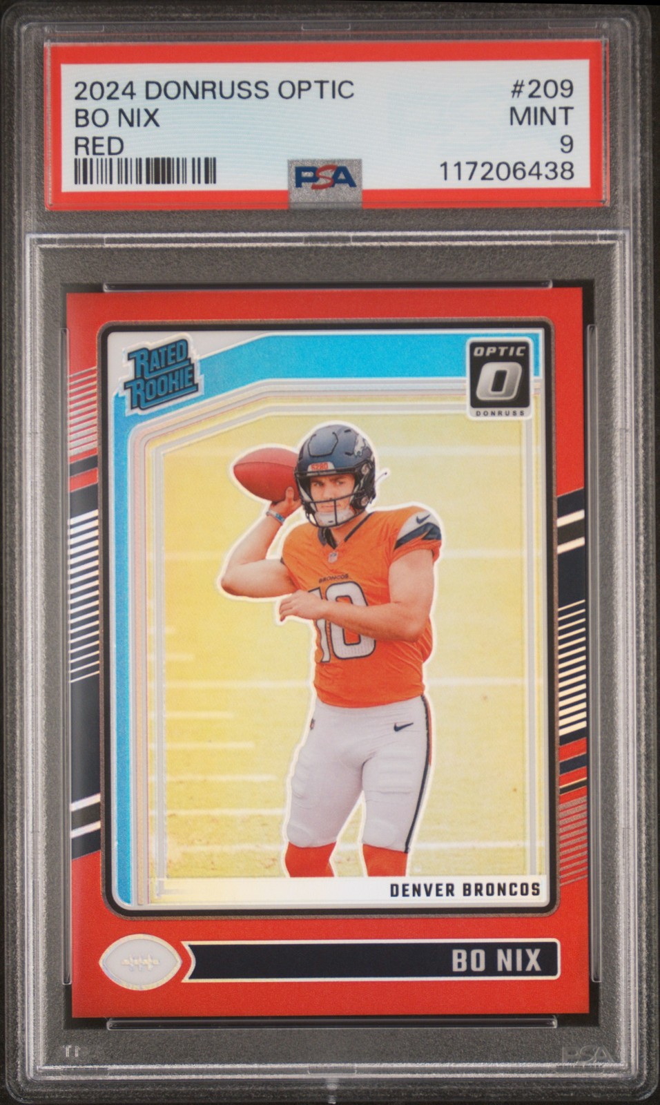 2024 PANINI DONRUSS OPTIC RED #209 BO NIX 85/125 PSA 9
