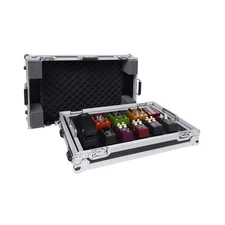 Sound Town Guitar Pedal Board Case w/Wheels, Tape Fastener and High Density F...