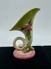 Vintage Hull Pottery Green Pink Vase