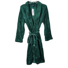 Seven Apparel Mens Plush Fleece Robe Emerald Green One Size Shawl Collar New