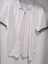 New Ben Sherman cotton white zip pullover shirt medium