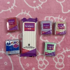 Lot Of 5 2oz Sculpey Premo And FIMO Soft Polymer Clay Premo 8 oz