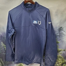 NIKE Indianapolis Colts Bud Light Mens Size Large Pullover 1/4 Jacket Shirt