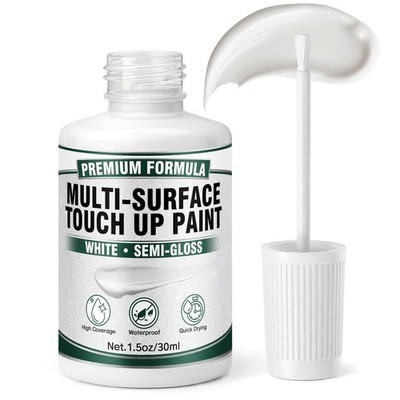 White Touch Up Paint Pen - Multi Surface White Paint for Cabinets, Furniture,...