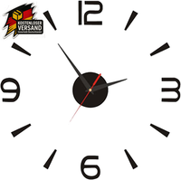 3D-Diy-Wanduhr, Rahmenlose Acryl-Wanduhr Moderne Stille Heimdekoration FüR Wohnz