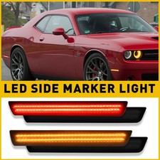 4pcs For 2015-2020 Dodge Challenger Front Rear Led Side Marker Lights Lamps New 4pcs For 2015-2020 Dodge Challenger Front Rear Led Side Marker Lights Lamps New