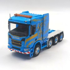 Blue 1:64 R-series Diecast Metal Truck with Trailer, Collectible