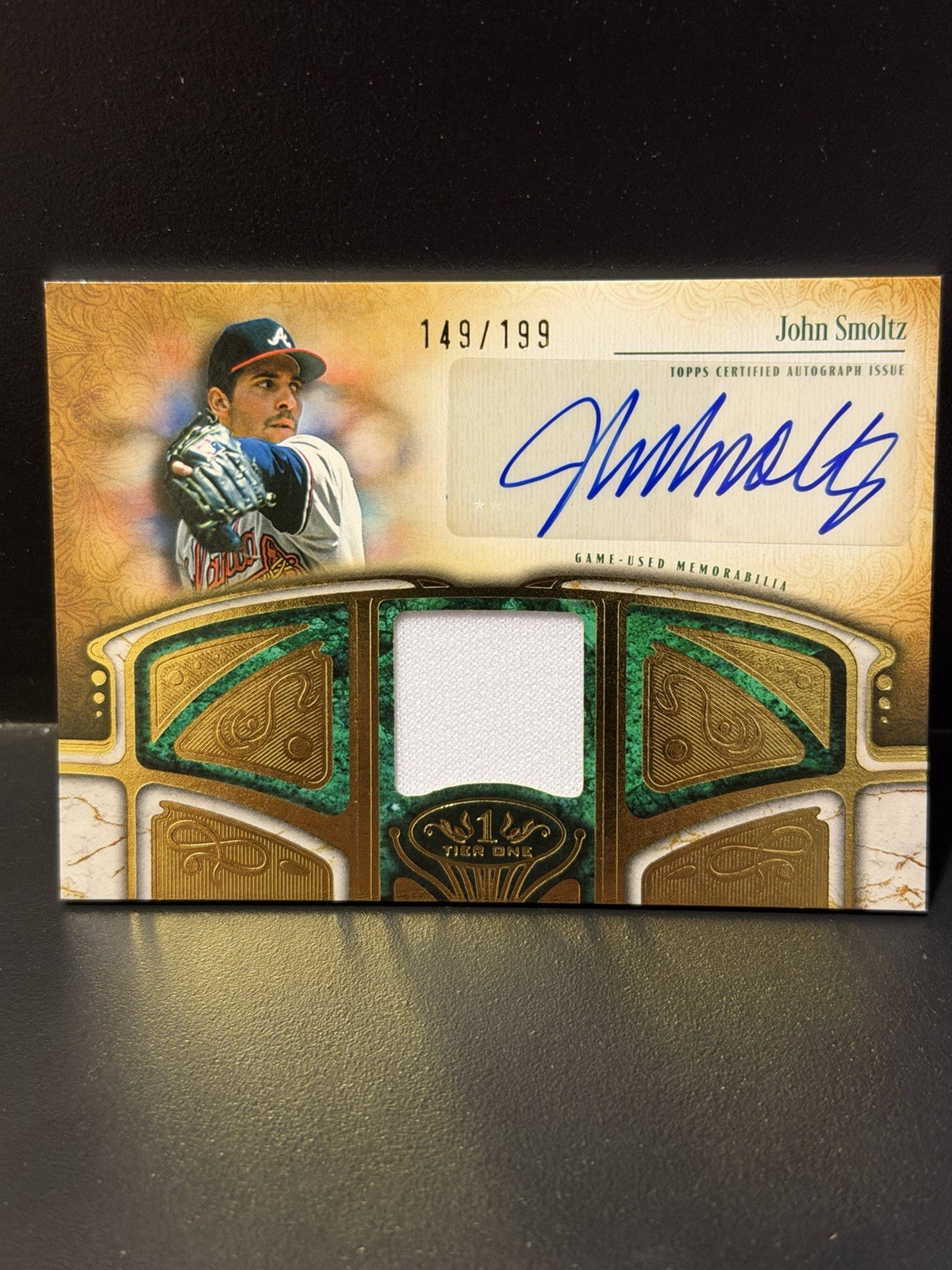 Topps Tier One 2026 John Smoltz Braves Auto Relic AT1R-JS /199