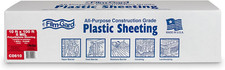 626033 Construction Plastic Sheeting 10' Width X 100' Length X 6 Mil Thick, Clea