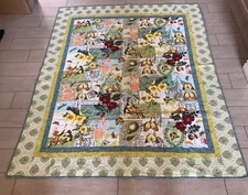 Superb Handmade Quilt Michael Miller French Journal Collection Victorian Fabric