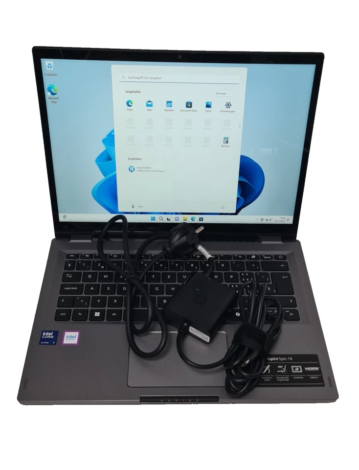 Acer Aspire Spin 14 Touch-Screen (ASP14-52MTN-51V5) Intel Ultra 7 155U 14x1,70GH - Bild 3 von 4
