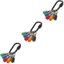 3 Sets Quick Release Bit Holder Key Chain Keychain Screwdriver Holders