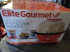 Elite Gourmet Automatic Stirring Popcorn Maker Popper, Electric Hot Oil 3 
