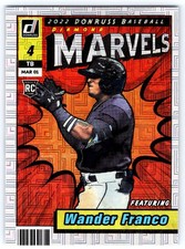 2022 Donruss #M-8 Wander Franco Rookie Marvels Vector Tampa Bay Rays