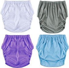 2 Pack Adult Washable Incontinence Leak-proof Underwear Diaper Pants Reusable