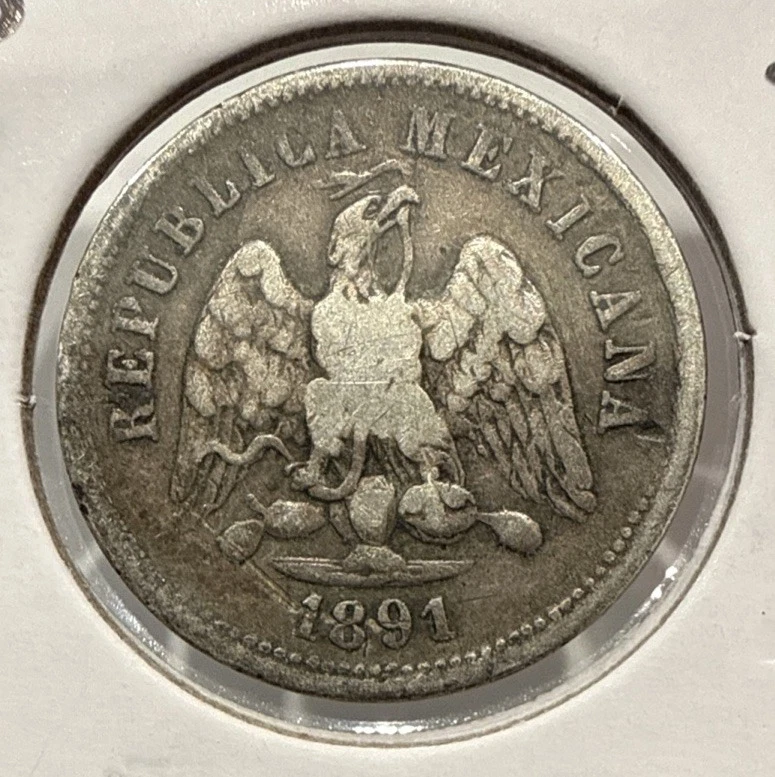 メキシコ銀貨 1891年 銀貨 美品 25+ 1891 Year Second Republic of Mexico Coins (1867-1905) for sale