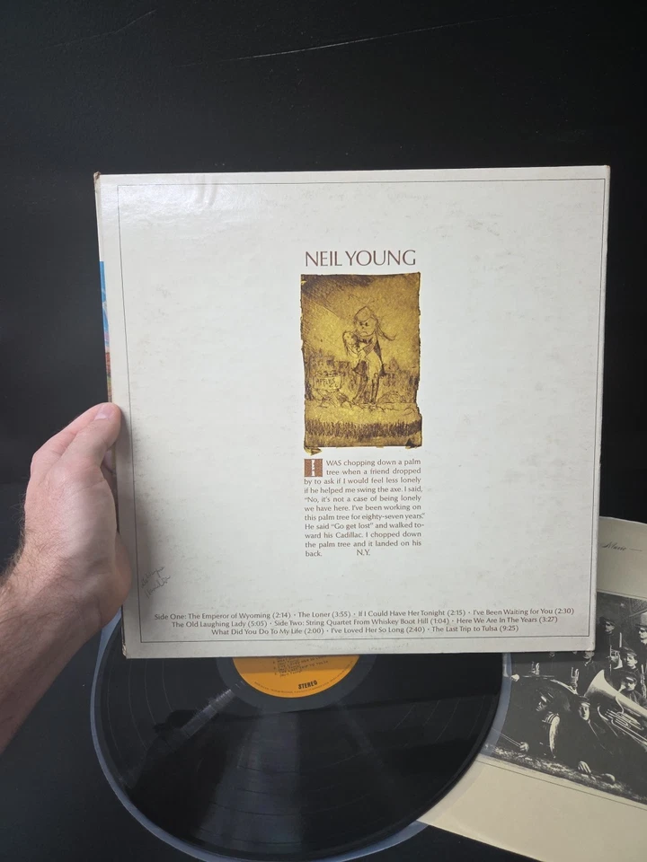 Neil Young Self Titled Lp Vinyl 1969 1st '2-Tone' Reprise Press W/Insert EX - Image 3 of 4