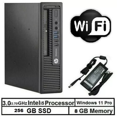 HP EliteDesk PC WiFi Core i5 (Turbo 3.70GHz) 256 GB SSD | Windows 11 - 8GB RAM
