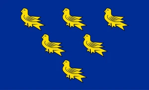 Sussex Flag Self Adhesive Vinyl Sticker