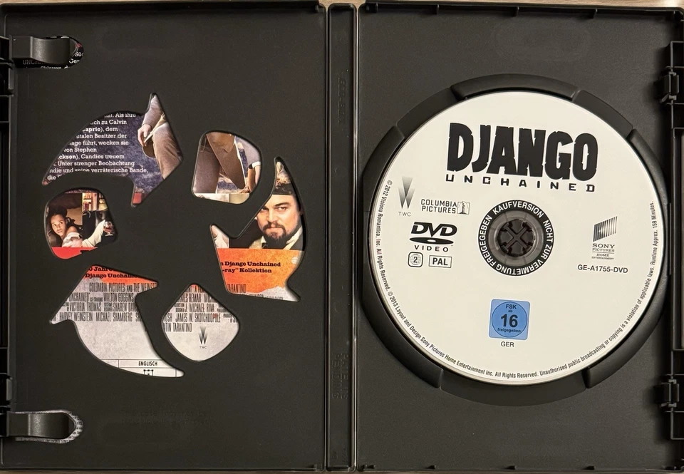 Django Unchained von Quentin Tarantino DVD Film Western Zustand Neuwertig - Bild 2 von 3