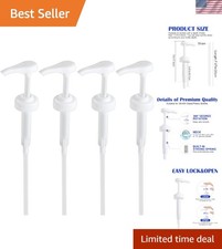 Effortless Dispensing with 4 Pack 128 Oz Gallon Pump Dispensers - BPA-Free