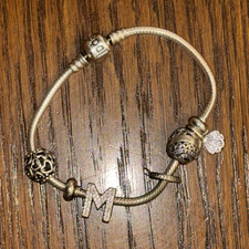PANDORA Charm-Armband Silber größenverstell...