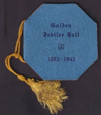 New Haven State Teachers College Golden Jubilee Ball dance card 4/10 1943