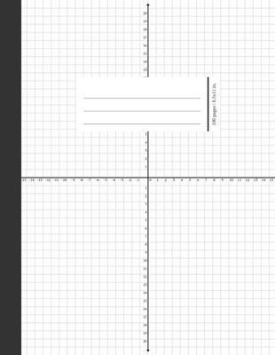 XY Axis Graph Paper: 4 Quadrant Coordinate Grid Notebook for Graphing