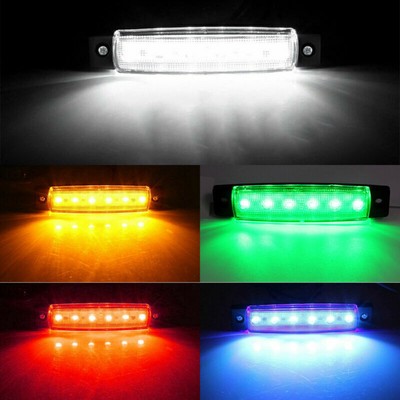 6 LED Seite Marker Blinker Licht Anhänger LKW LKW Lampe Wasserdicht 12V 24V