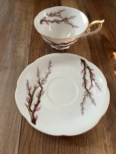 Vintage Norcrest Fine Porcelain Tea Cup With Saucer Serving Plate Made In Japan