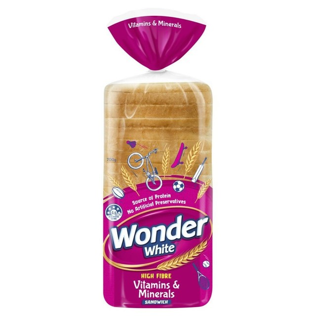 Wonder White Sandwich Bread +7 Vitamins & Minerals 700g for sale online