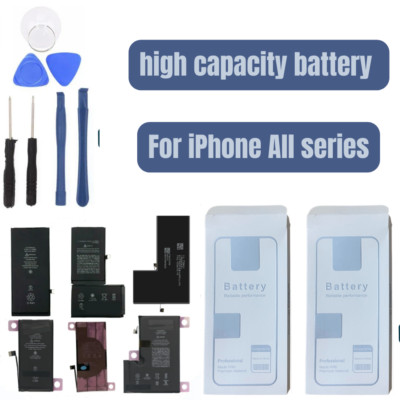Replacement Internal Battery For iPhone 14 13 12 11 Pro Max XR XS 8 7 6 Tool Lot