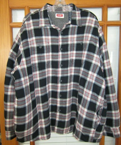 Wrangler Flannel Shirt Jacket Fleece 