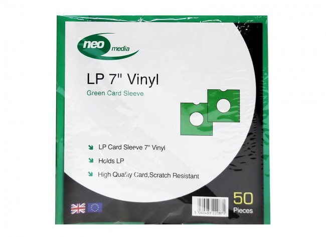 Pack of 50 x Green 7 inch LP Record Album Card Sleeves/Covers High Quality