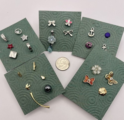 12 Pair 5 Sets Mismatched Earrings Dainty Tiny Studs Trendy Posts Mix Match Lot - Picture 13 of 13