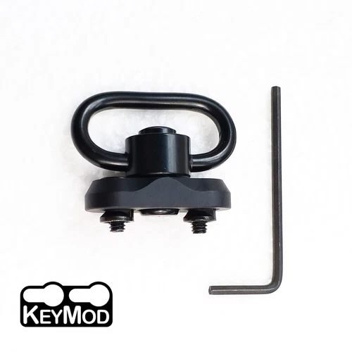QD Sling Swivel Adapter Rail Mount Kit for Keymod Type Rail 1.25 Inch Loop Black - Picture 1 of 11