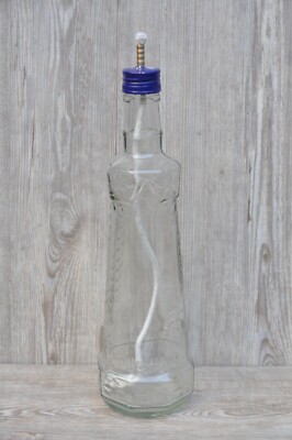 Gartenfackel / Öllampe   UP Recycling ''Puschkin Wodka'' Flasche