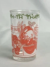 Looney Tunes Juice Glass Vintage 1974 Thats All Folks Bugs Porky Elmer Welch