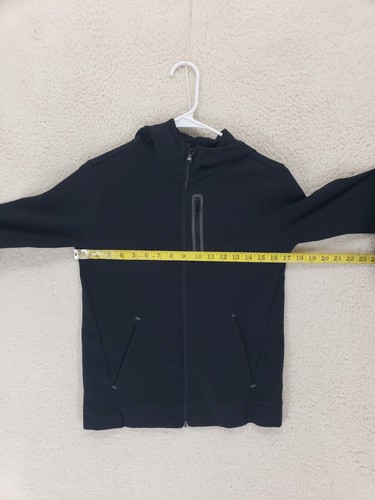Old Navy Girls Sweatshirt Large Black Cotton Blend Long Sleeve Hoodie Full Zip - 第 8/18 張圖片