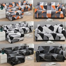 1/2/3/4 Seater Stretch Sofa Cover L-Shape 3 3 Seat Couch Slipcover Protector