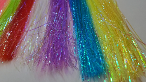 KRINKLE SHIMMER FLASH - 8 COLORS - Fly Tying Materials - 11 in. - 200 Strands - Video 1 of 1